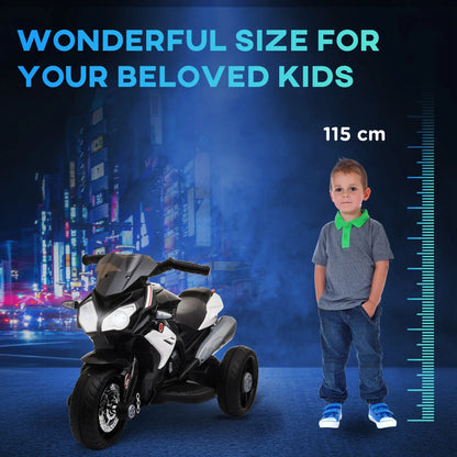 Kids Electric Motorcycle Ride-On Toy, 3 Wheels, Music, Horn, Lights, Black Electric Motorcycles at Gallery Canada