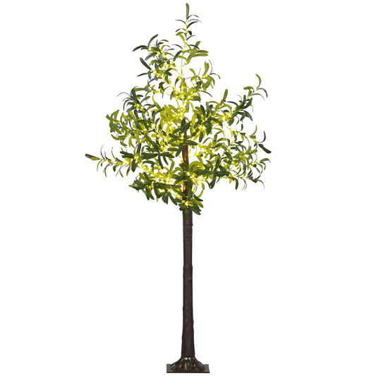 6ft LED Olive Tree, 300 Warm White Lights, Indoor, Green Artificial Tree Light Green at Gallery Canada