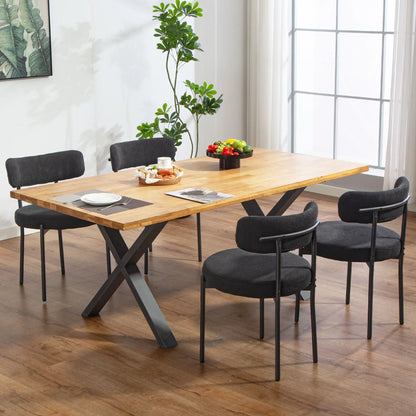 4 Kitchen Chairs, Modern Dining, Corduroy Upholstery, Steel Legs, Black Dining Chairs at Gallery Canada