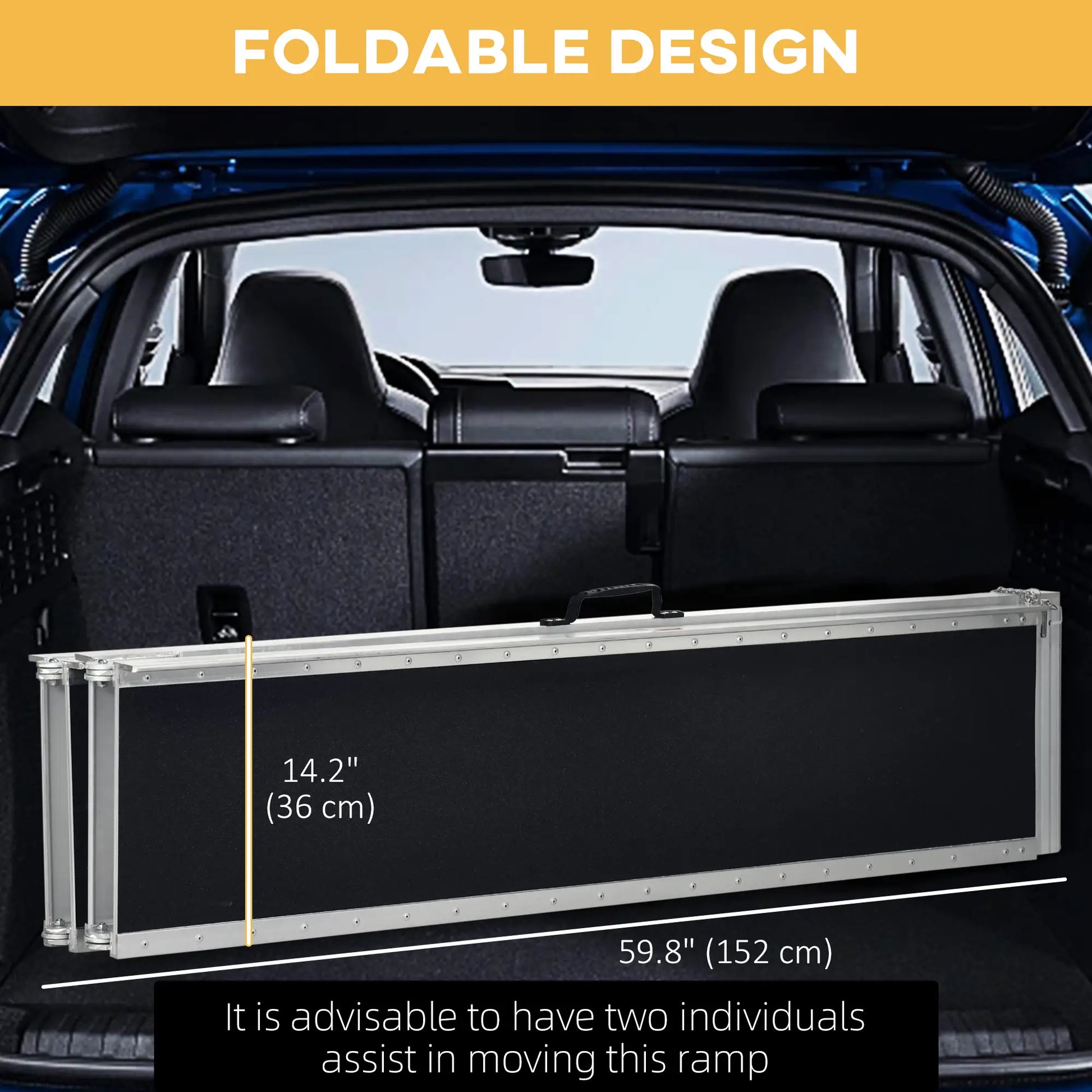 10ft Foldable Wheelchair Ramp, Non-Skid, Portable Aluminium Knee Walker & Wheelchair Ramps at Gallery Canada