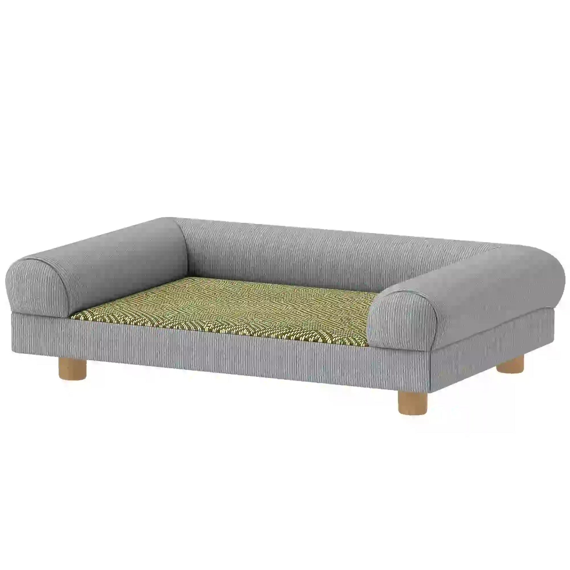 Pet Sofa, Dog Couch Bed for Small Dogs, Elevated with Solid Feet, Grey Dog Sofas Grey at Gallery Canada