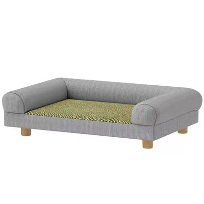 Pet Sofa, Dog Couch Bed for Small Dogs, Elevated with Solid Feet, Grey Dog Sofas Grey at Gallery Canada