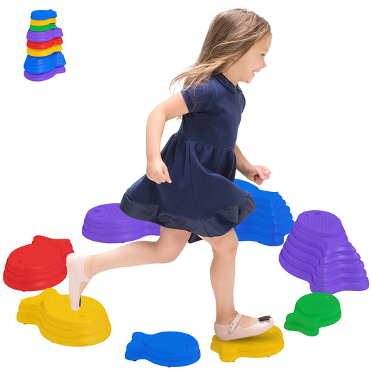 11pcs Balance Stepping Stones, Fish Style Non-Slip, Larger Size Stackable Blocks Gym Sets & Swings Multi Colour at Gallery Canada