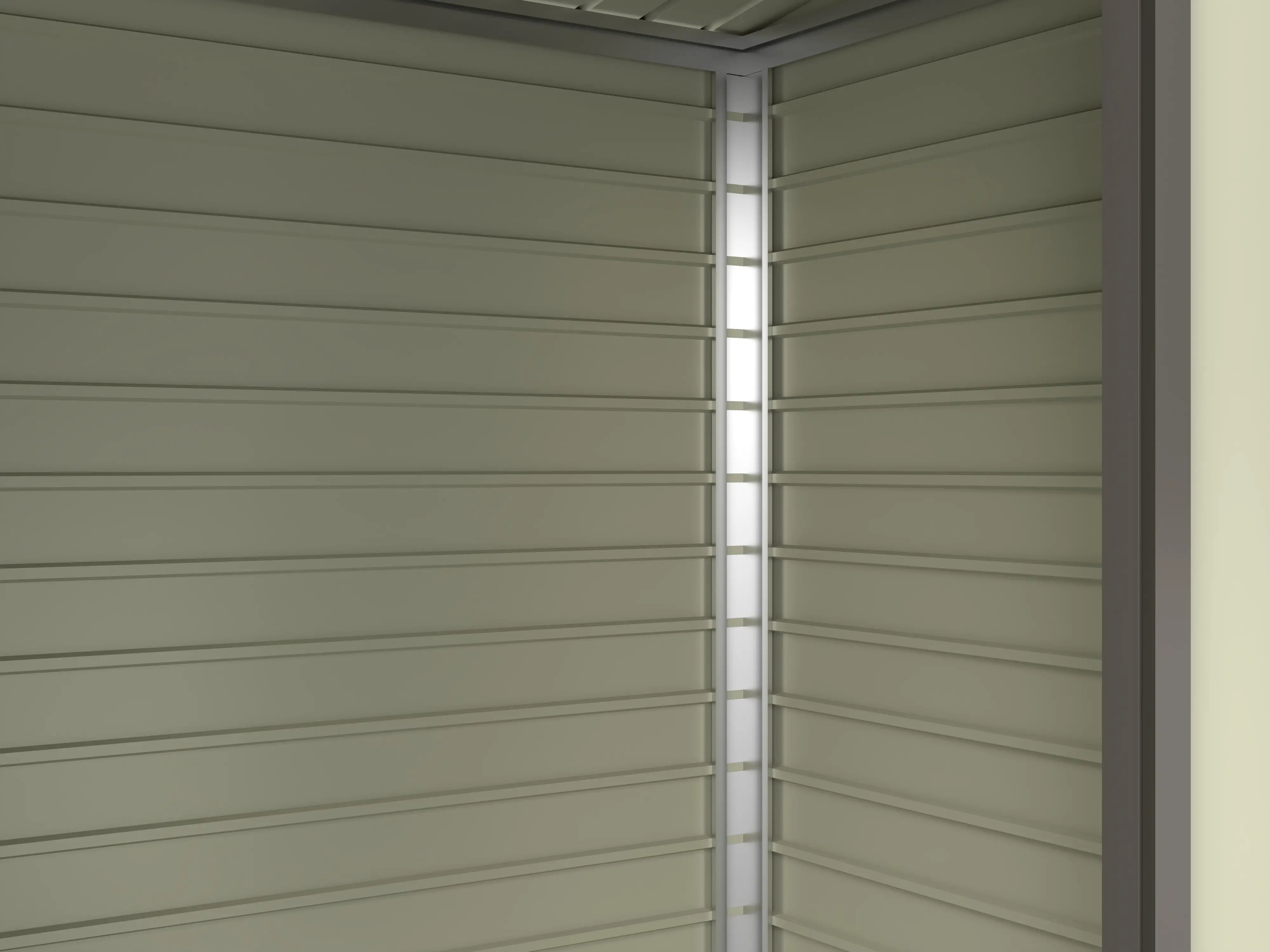 8 x 4FT Galvanized Metal Garden Shed, Double Doors, 2 Vents, Light Grey Sheds at Gallery Canada
