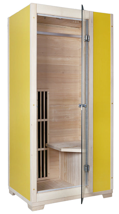 Vienna | Far Infrared Sauna | Canadian Hemlock Very Low EMF | 72.8"H x 35.4"W x 25.6"D | 1 Person Saunas at Gallery Canada