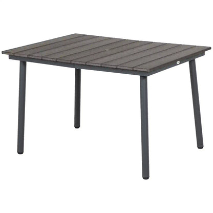 47 Outdoor Dining Table, Aluminium Frame, HDPE Top, Dark Grey Patio Dinning Tables Dark Grey at Gallery Canada