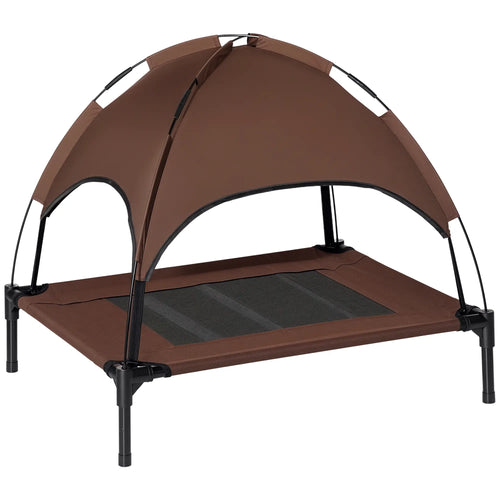Elevated Dog Bed with Canopy, Portable Dog Cot, 30