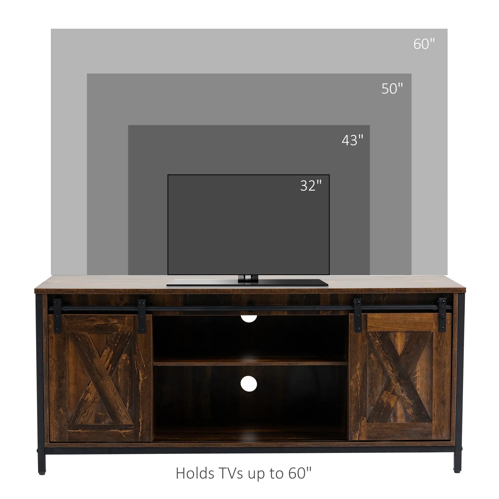 Industrial TV Stand for 60
