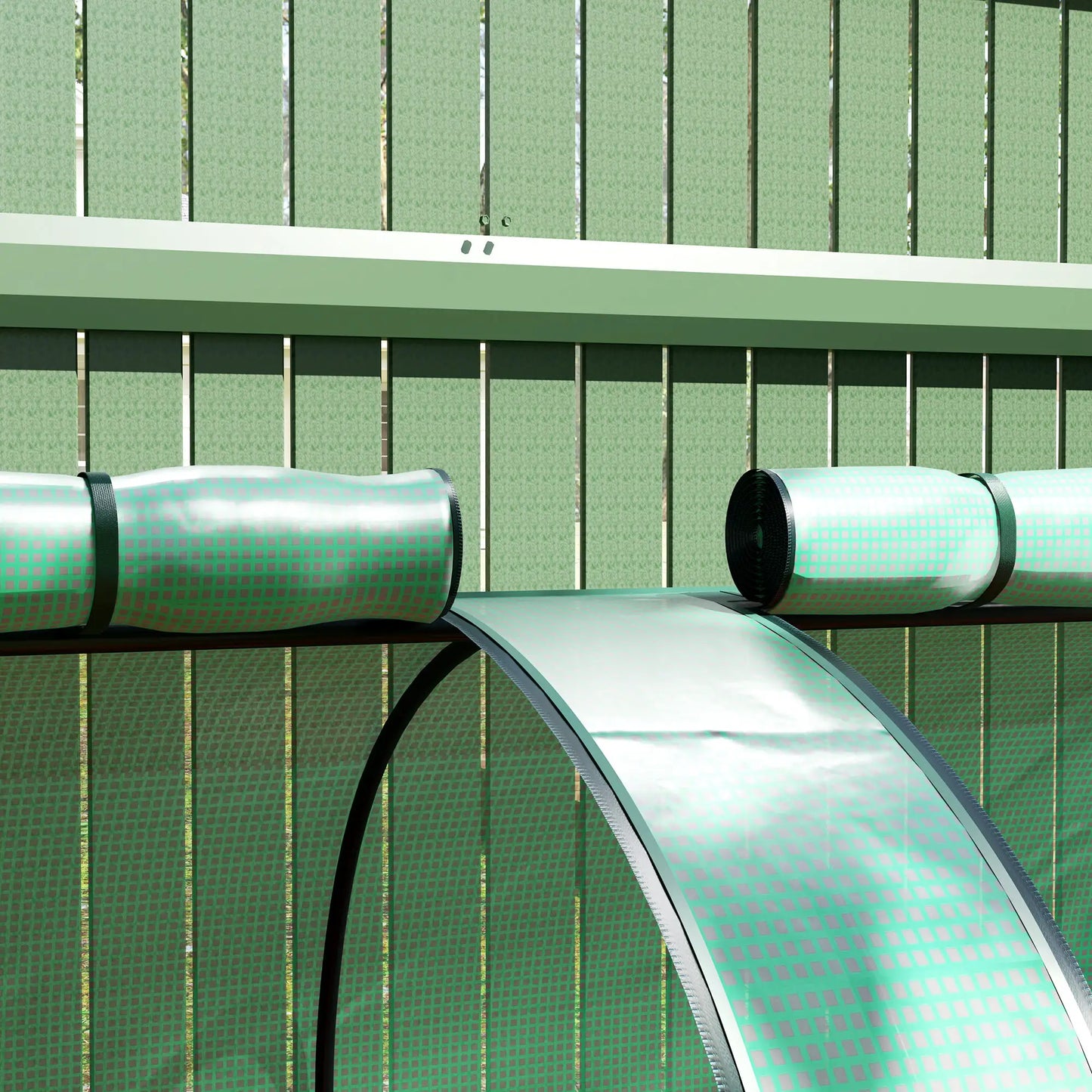 Mini Tunnel Greenhouse, PE Cover, Steel Frame, Zipped Doors, Green Greenhouses at Gallery Canada