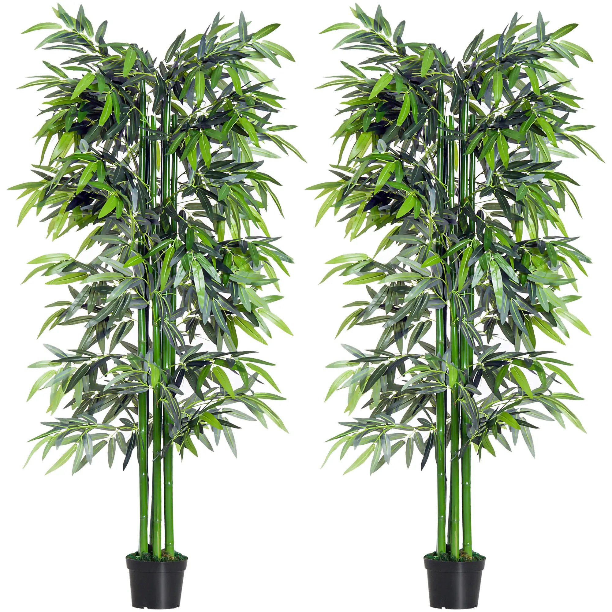 Set of 2 6FT Artificial Bamboo Trees, Nursery Pot, Indoor Outdoor Decor Artificial Trees at Gallery Canada