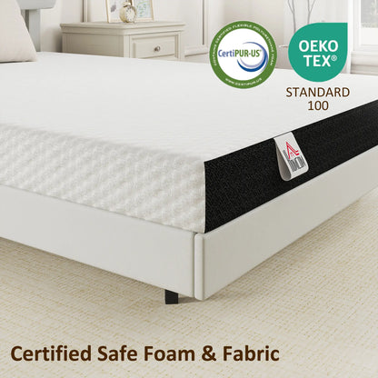 Twin 6 Inch Memory Foam Mattress, Medium Firm, CertiPUR-US