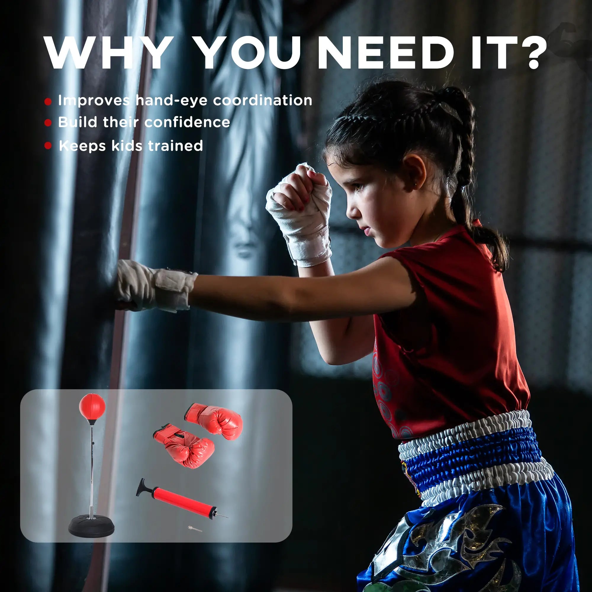 Boxing Bag With Stand, 49.6