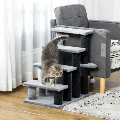 Cat Stairs, 4 Steps, Small Cat Tree with Scratching Posts, 23.5" x 16" x 25" Cat Stairs at Gallery Canada