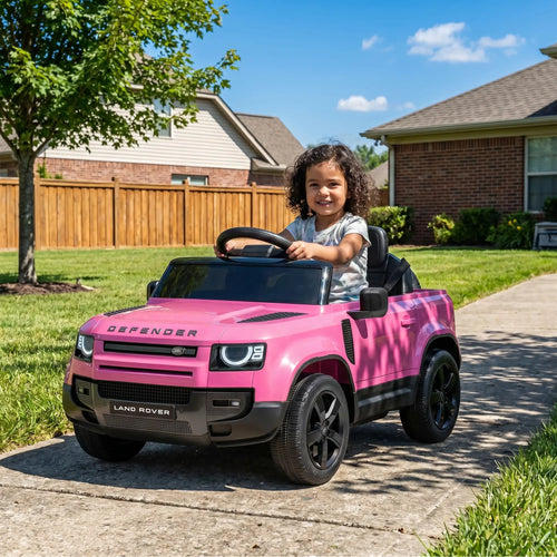 12V Licensed Land Rover Ride On Car, Pink