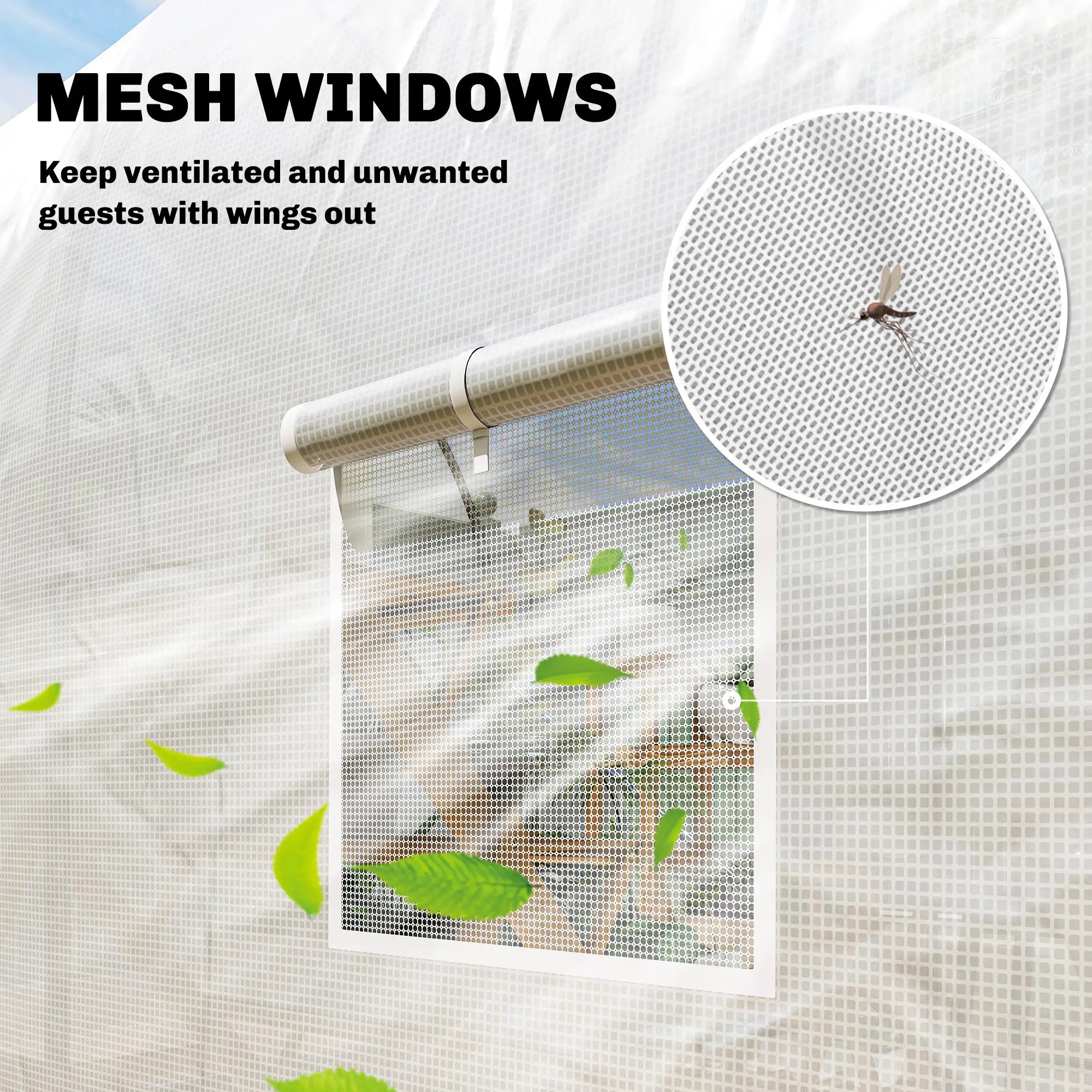 11.5x6.6x6.6ft Walk-In Greenhouse, Portable Garden Plant House, White Walk In Greenhouses at Gallery Canada