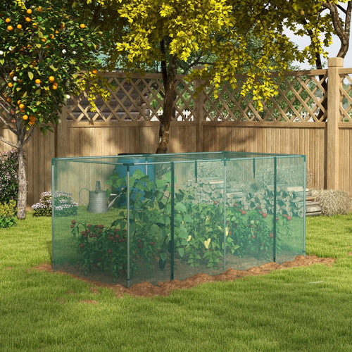 Galvanized Steel Crop Cage, Plant Protection Tent, 8' x 4', Green