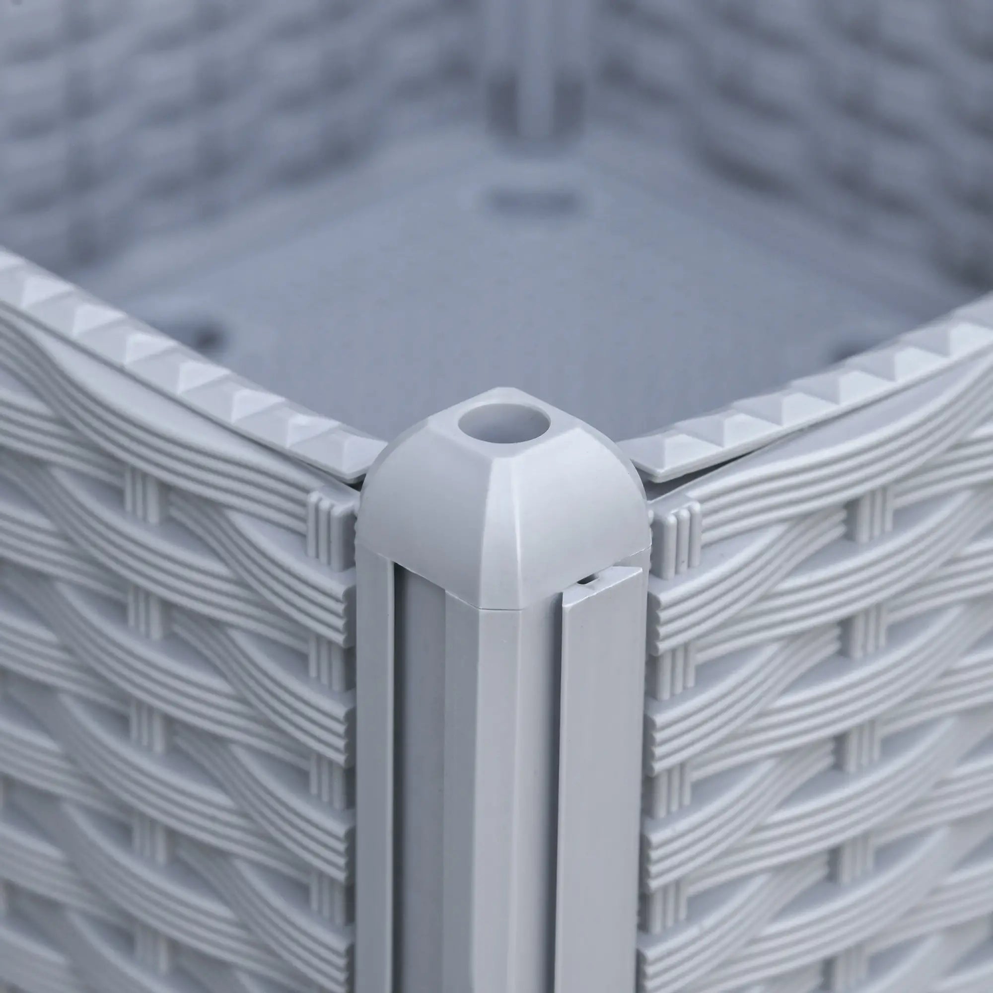 2 Piece Raised Garden Bed, PP Flower Bed, Vegetable Herb Grow Box, Light Grey Raised Garden Beds at Gallery Canada