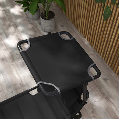 Folding Chaise Lounge, Adjustable Sunroof, Outdoor Quick Dry, Black Lounger Chairs at Gallery Canada