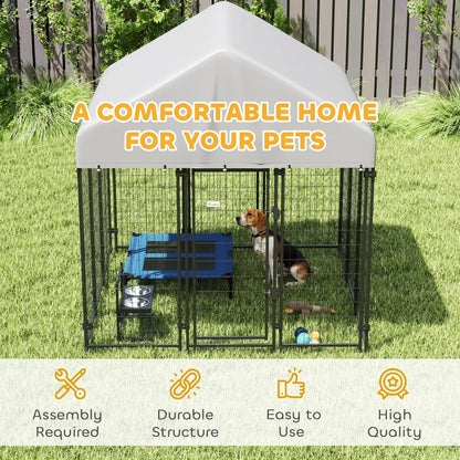 Outdoor Dog Kennel, Waterproof UV-Resistant Cover, 6' x 6' x 6' Dog Kennels at Gallery Canada