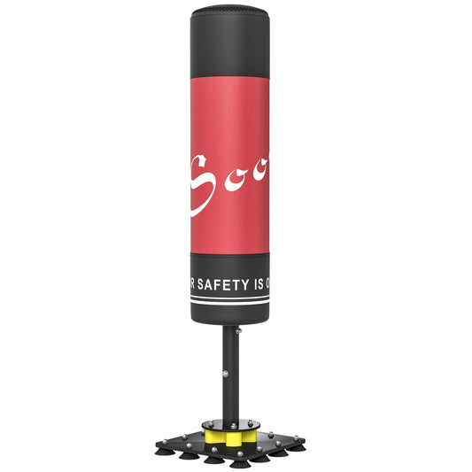 Freestanding Punching Bag, 53" Heavy Duty Boxing Bag With 12 Suction Cups Punching Bag Stands Red, Black at Gallery Canada