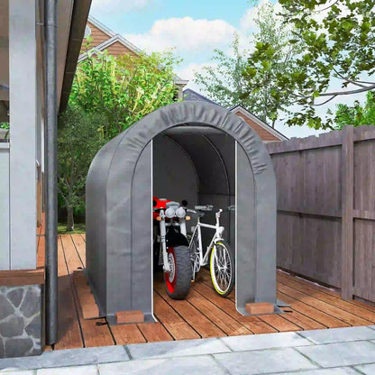 5X8 FT Outdoor Storage Shed, Light Grey Sheds at Gallery Canada