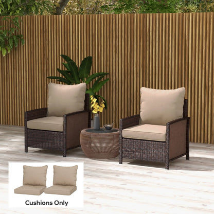 4-Piece Seat Cushion Pillows, Patio Chair Cushions Set, Beige Patio Chair Cushions at Gallery Canada