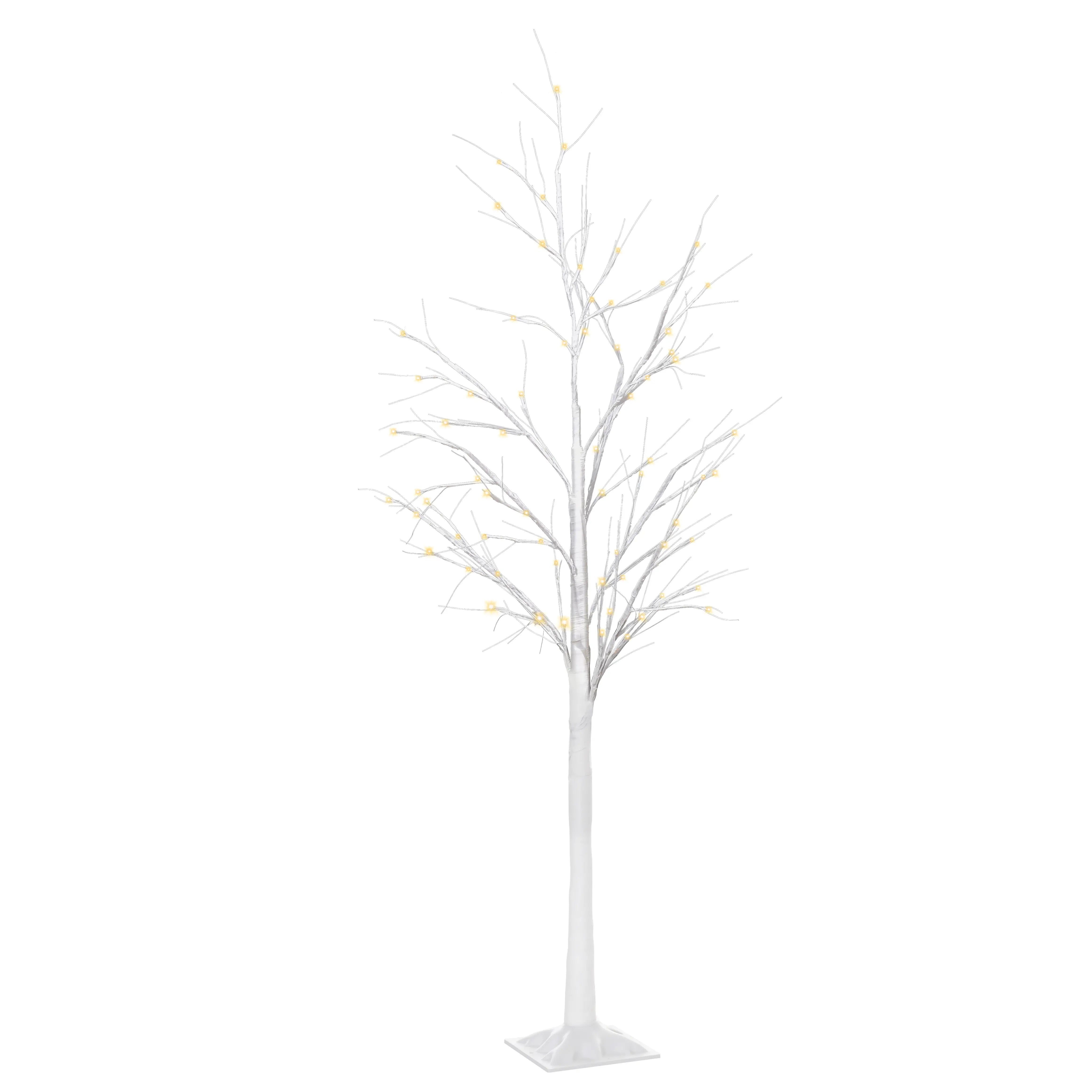 5FT Garden Birch Tree Light, 58 Warm LEDs, 8 Modes, Indoor Outdoor Artificial Tree Light White at Gallery Canada