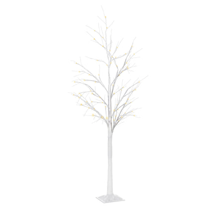 5FT Garden Birch Tree Light, 58 Warm LEDs, 8 Modes, Indoor Outdoor Artificial Tree Light White at Gallery Canada