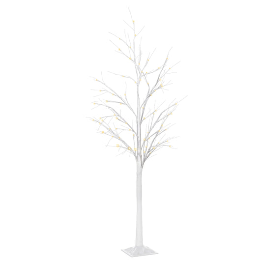 5FT Garden Birch Tree Light, 58 Warm LEDs, 8 Modes, Indoor Outdoor Artificial Tree Light White at Gallery Canada