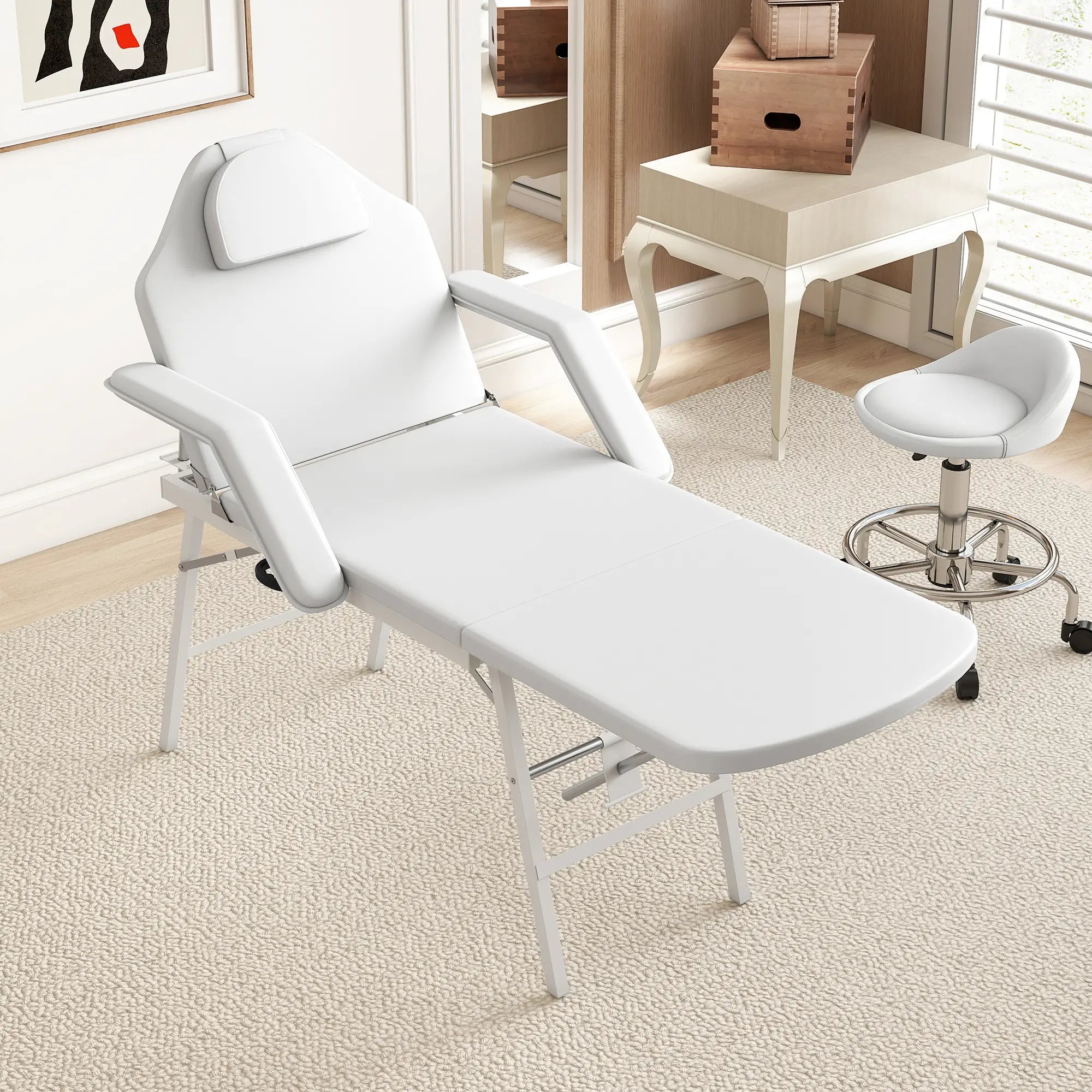 Portable Foldable Massage Table, White Portable Massage Tables at Gallery Canada