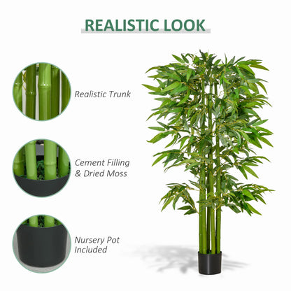 5.3ft Artificial Bamboo Tree with Pot, Indoor Decor for Home, Office Artificial Trees at Gallery Canada