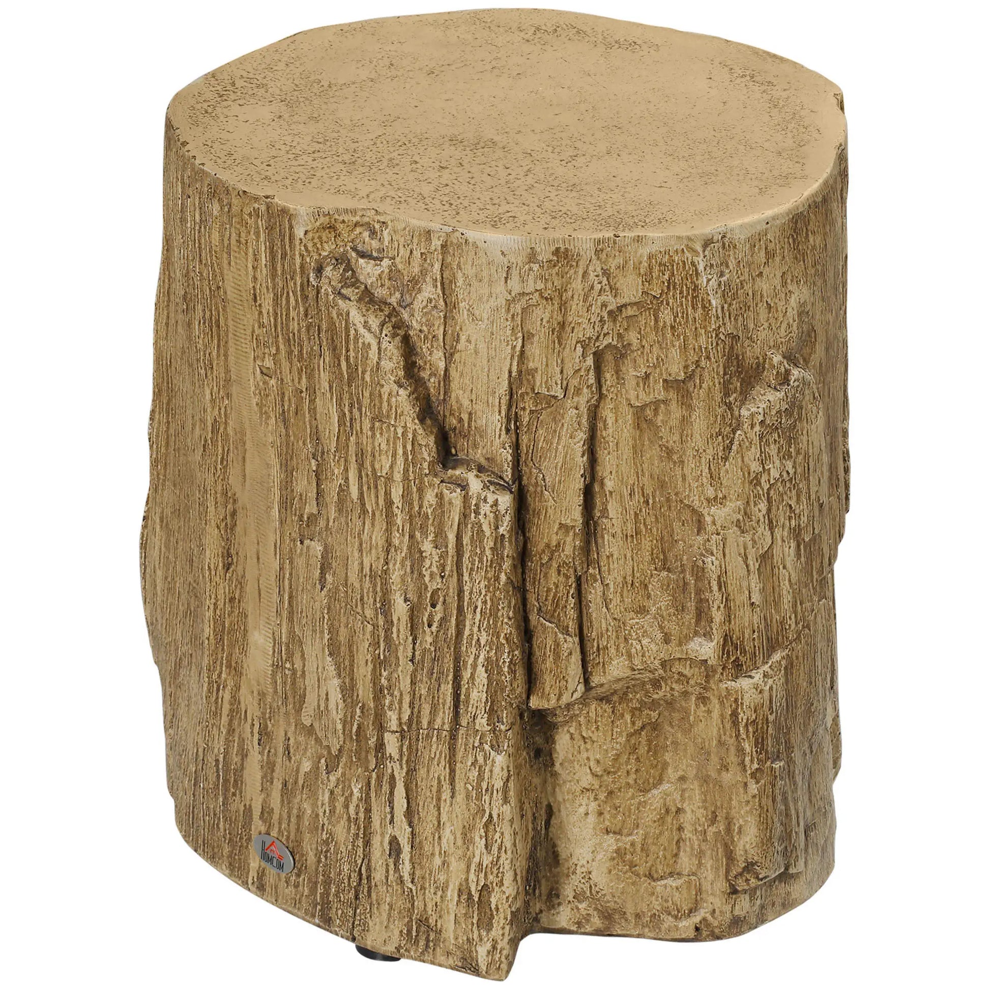 Concrete Finish Side Table, Lightweight, 17", Natural Brown Side Tables at Gallery Canada