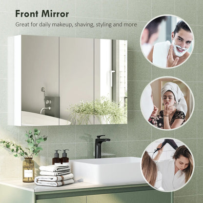 Three Mirror Bathroom Medicine Cabinet, White Mirror Medicine Cabinets at Gallery Canada