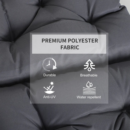 Patio Chair Cushions, Set of 2, 39" x 20" x 3", Dark Grey Patio Chair Cushions at Gallery Canada