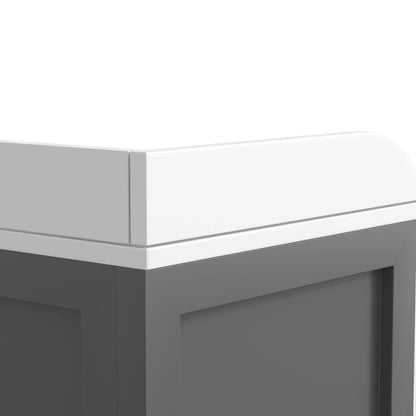 Large Elevated Dog Bowls, Storage Drawer, 2 Stainless Steel Bowls, Grey Dog Bowls at Gallery Canada
