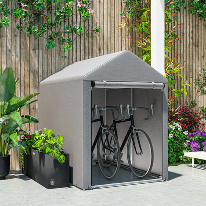 4x6ft Outdoor Storage Shed Tent, Portable with Roll-up Door Sheds at Gallery Canada