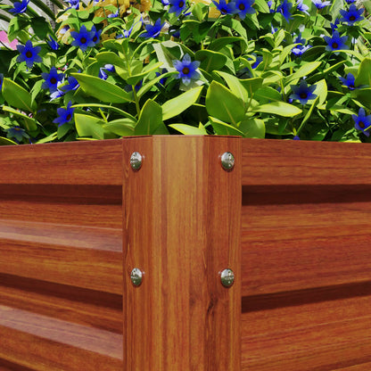 2' x 2' x 1' Raised Garden Bed, Dark Brown Galvanized Planter Boxes at Gallery Canada
