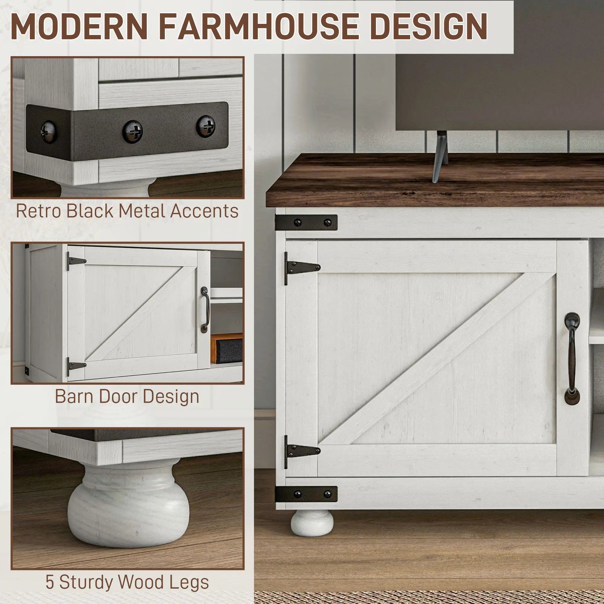 Farmhouse TV Stand for 65