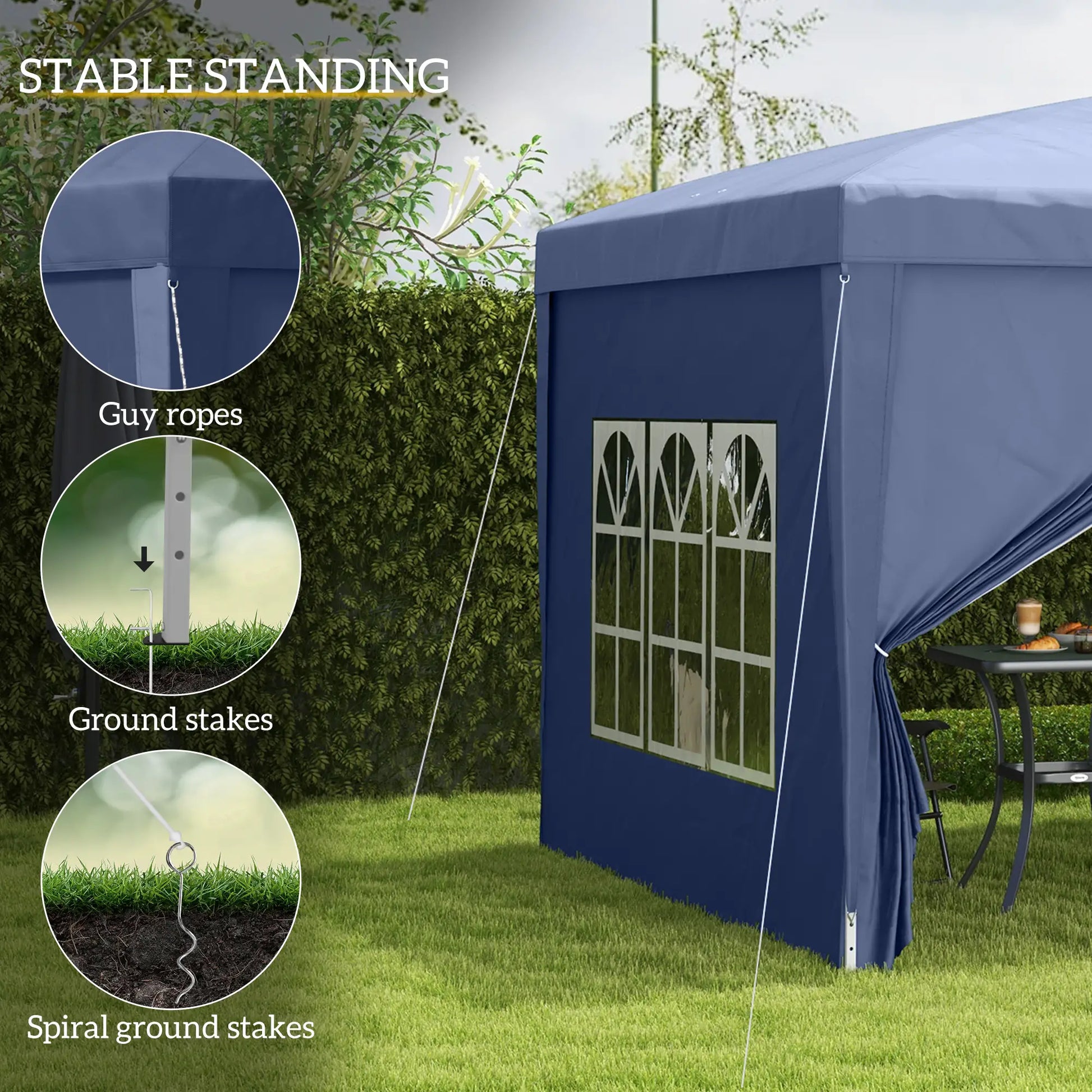 10'x10' Outdoor Pop Up Tent, Wedding Gazebo, Blue Pop Up Canopies at Gallery Canada
