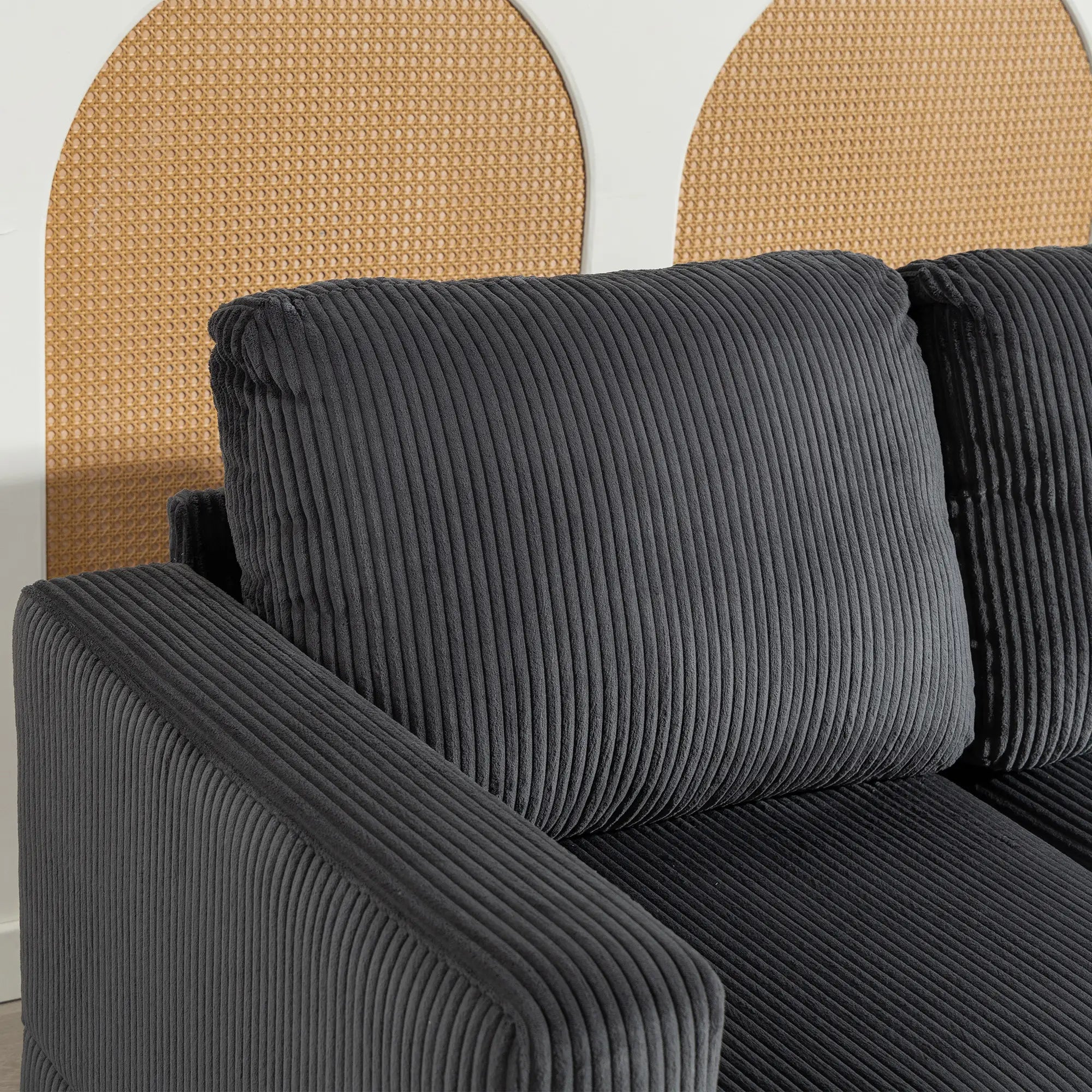 L Shaped Couch with Chaise Lounge, Spring Cushion, Charcoal Grey 3-Seater Sofas at Gallery Canada