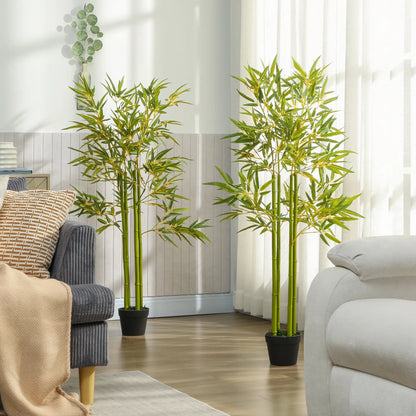 4FT Artificial Bamboo Tree Set Of 2, Faux Plant In Nursery Pot Artificial Trees at Gallery Canada