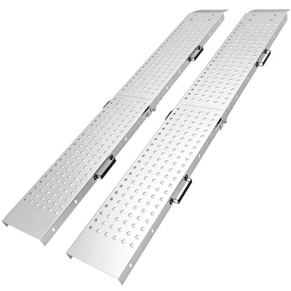 Folding Loading Ramps, 70.9" x 10", 880 lb, Silver