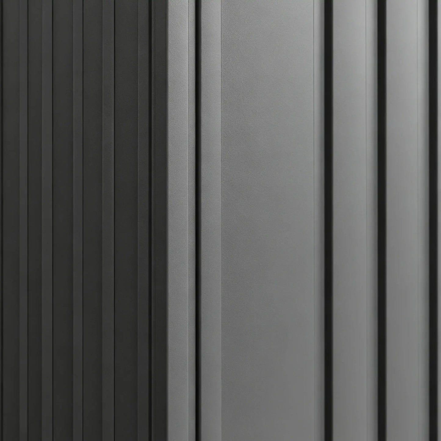 3.3' x 3.4' Lean-To Storage Shed, Galvanized Steel, Lockable Door, Dark Gray Sheds at Gallery Canada