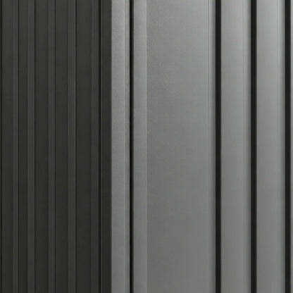 3.3' x 3.4' Lean-To Storage Shed, Galvanized Steel, Lockable Door, Dark Gray Sheds at Gallery Canada
