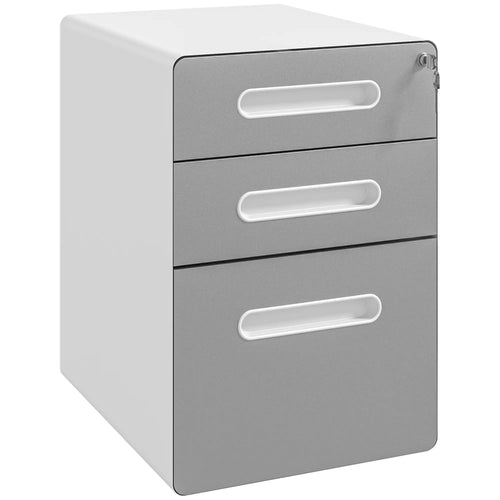 Lockable Steel File Cabinet on Wheels, Legal, A4, Letter Size