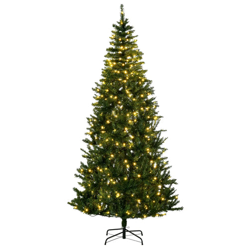 7.5 Ft Prelit Artificial Christmas Tree, Warm White LED, Green