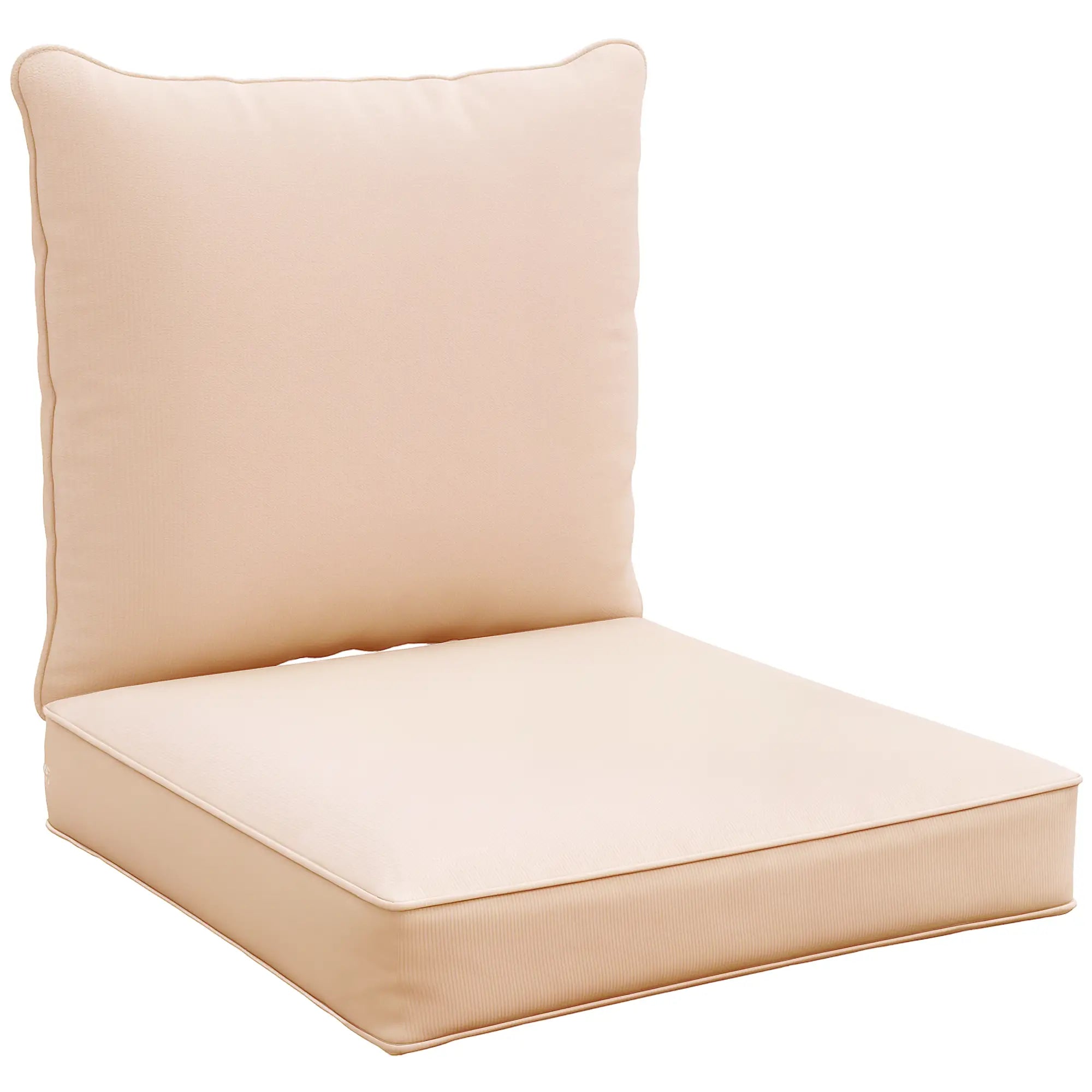 Patio Chair Cushions, Thick Deep Seat with Back, Beige Patio Chair Cushions at Gallery Canada