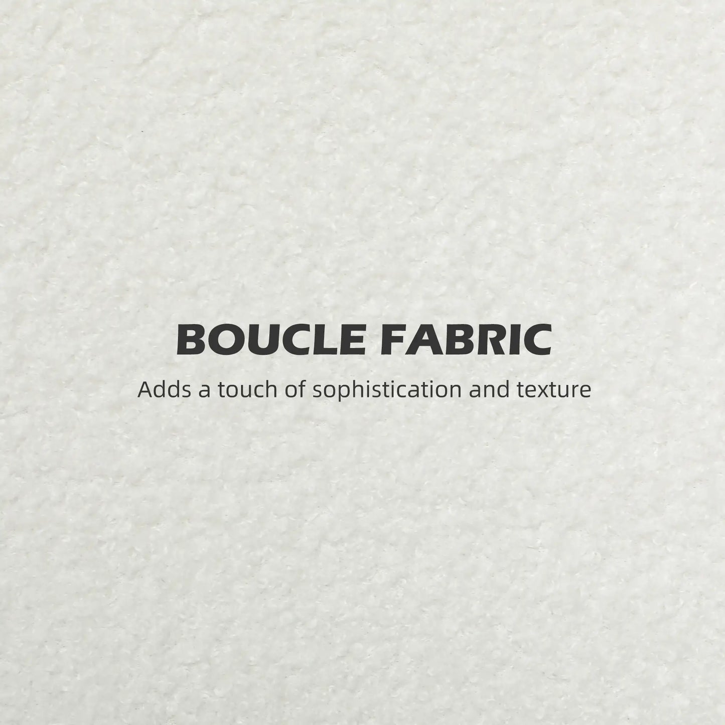 Boucle Fabric 2 Seater Sofa, Small Loveseat, Thick Padding, Wood Legs, Cream White 2-Seater Sofas at Gallery Canada