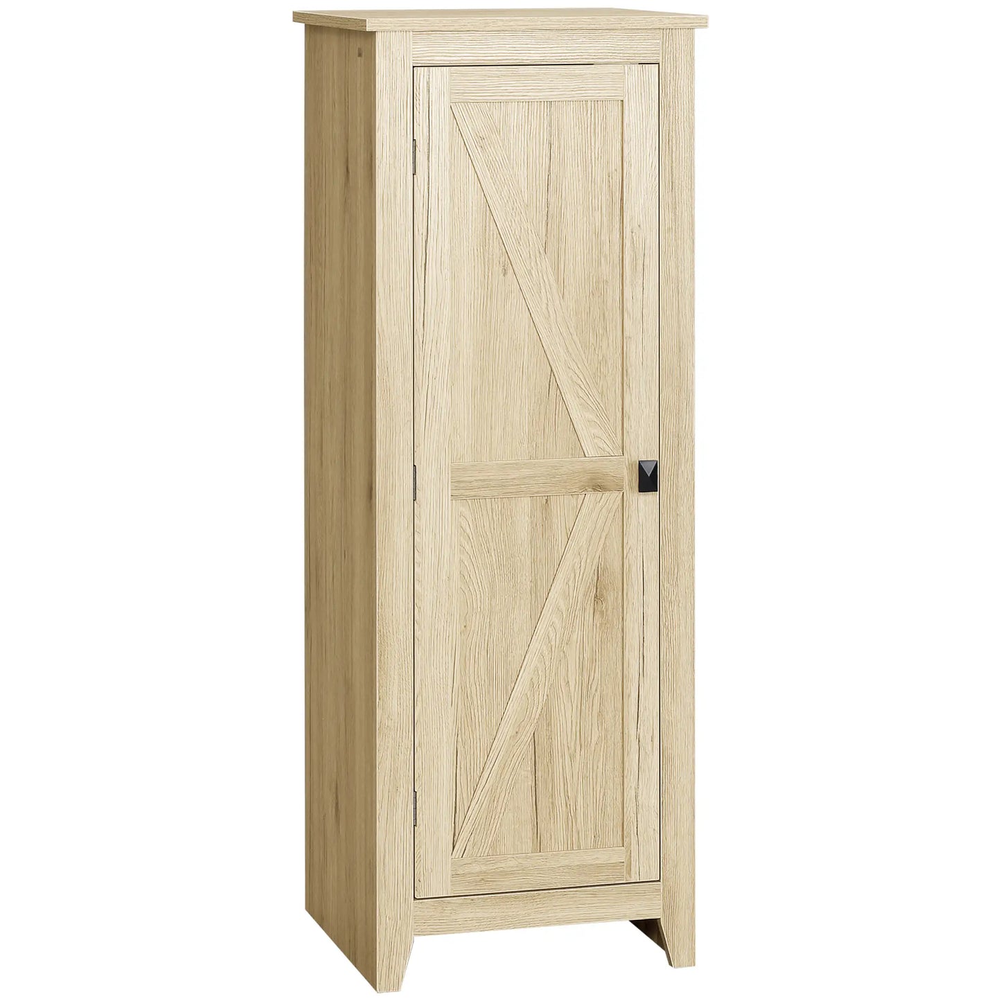 48" Farmhouse Kitchen Pantry Cabinet, Adjustable Shelves, Natural Kitchen Pantry Cabinets Natural at Gallery Canada