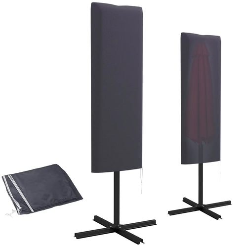 Garden Parasol Cover, Outdoor Cantilever Umbrella Cover, Dark Grey